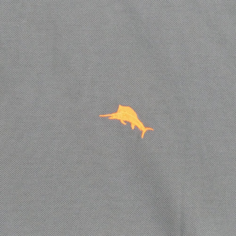 Tommy Bahama Polo Mens XXL 2XL Gray Shirt Pima Cotton Knit Ringer Short Sleeve - Picture 3 of 11